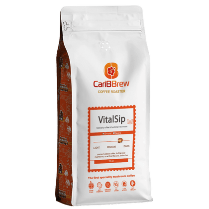 Caribbrew Vitalsip Arabica Coffee With Mushroom 12oz - Caribbrew