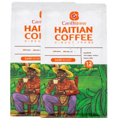 Single Origin Haitian coffee - Dark roast- 2 bags - Caribbrew