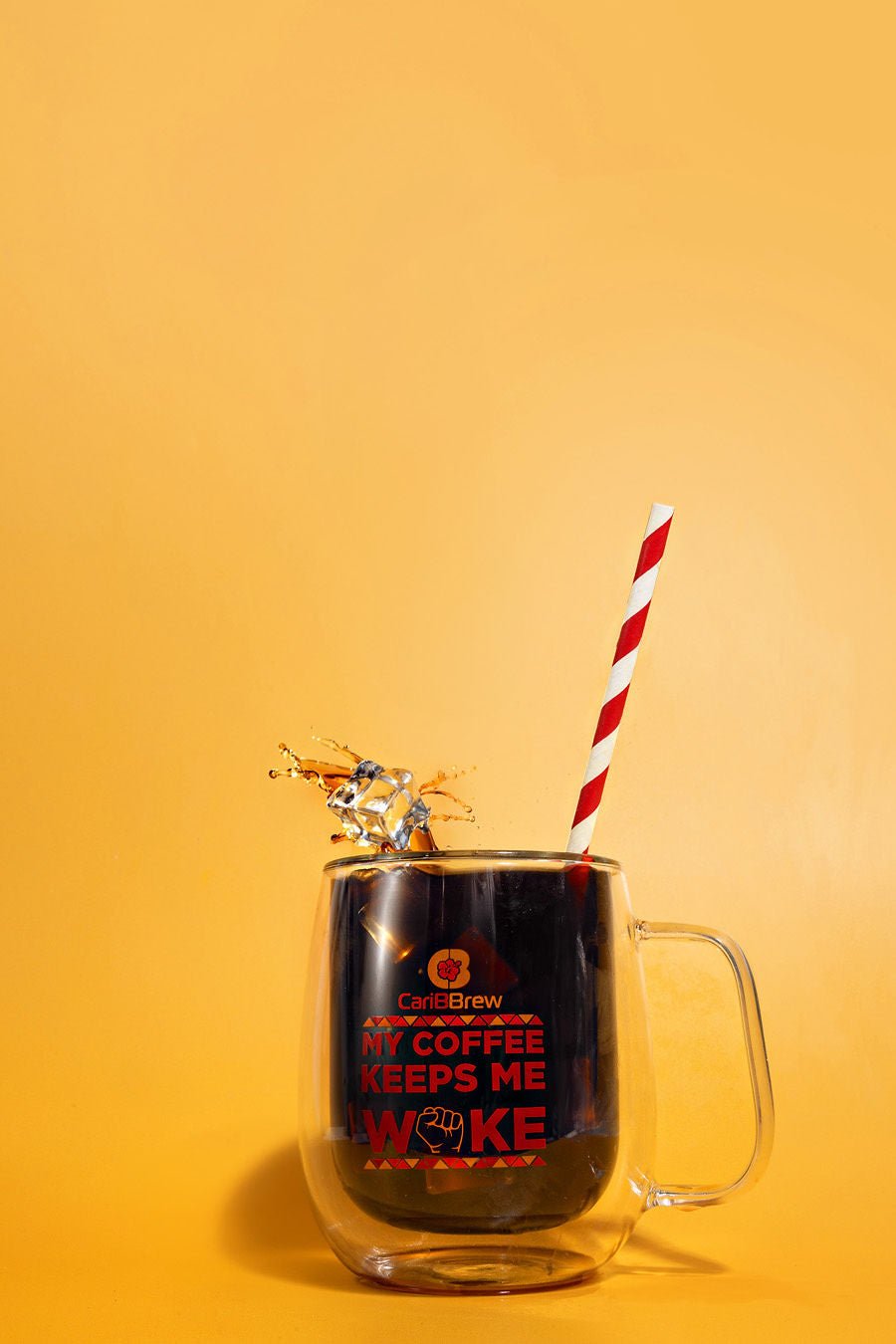 Clear Mug “Coffee Keeps me Woke” - Caribbrew