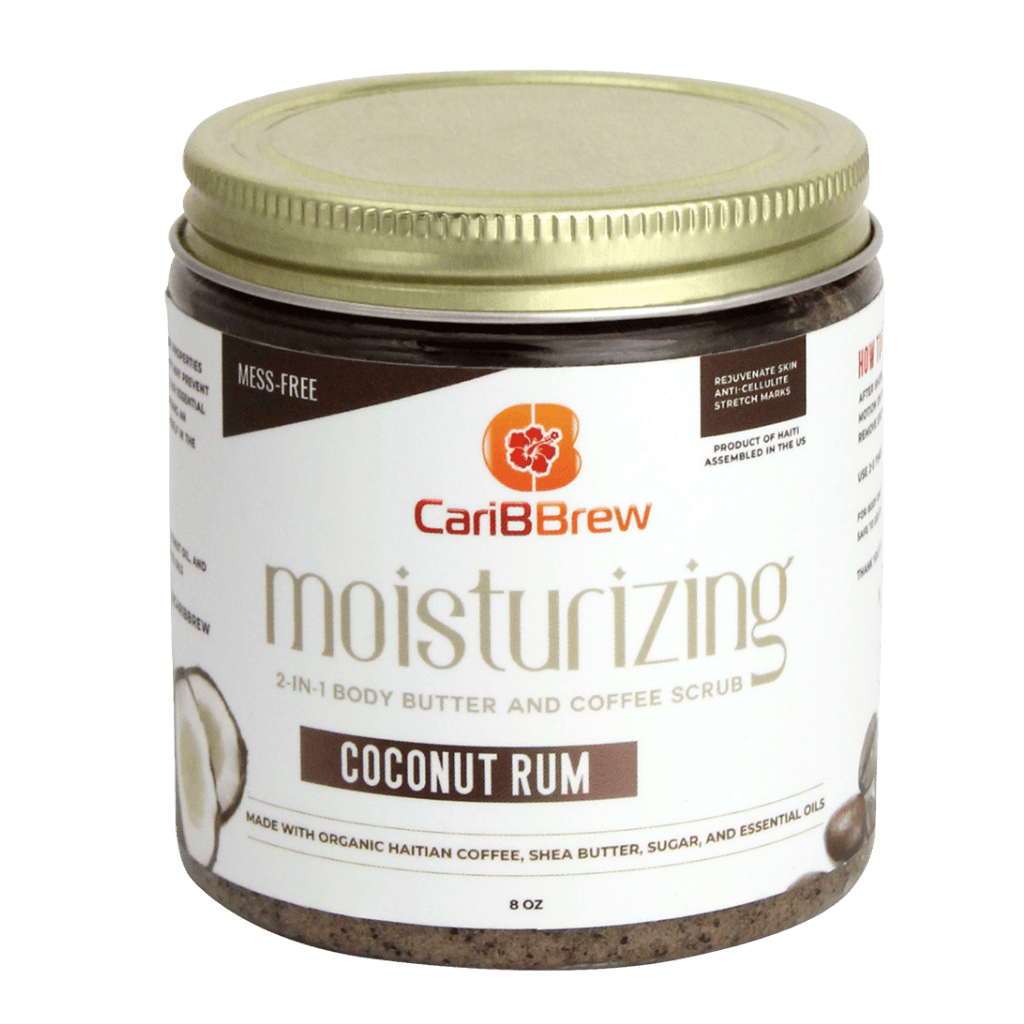 Coconut Rum - Moisturizing Haitian Coffee Scrub - 6 oz - Caribbrew6 oz