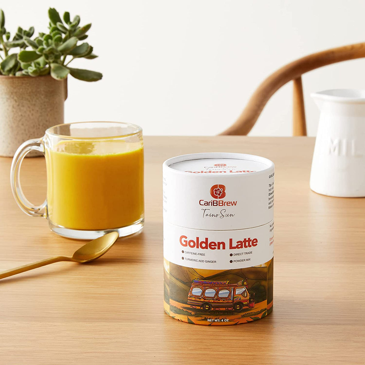 Golden Latte - Haitian Turmeric Ginger - 2 cts - CaribbrewTurmeric Ginger