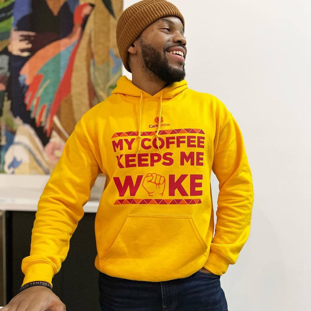 My Coffee Keeps me Woke Sweatshirt - CaribbrewBLK Large