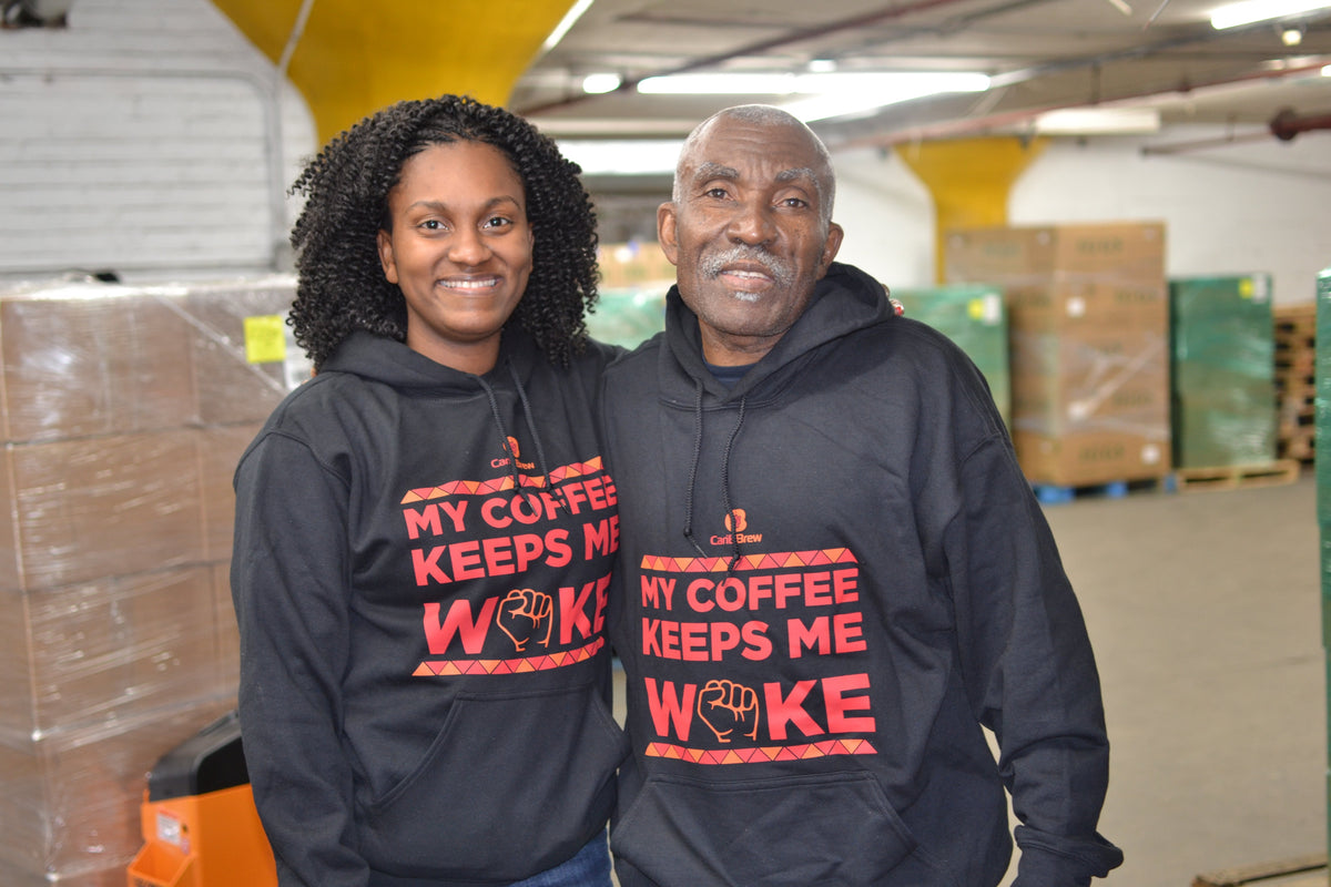 My Coffee Keeps me Woke Sweatshirt - CaribbrewBLK Large